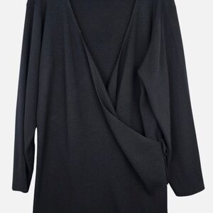 Eileen Fisher Black Wool Wrap Cardigan Sweater Women's Size 3X